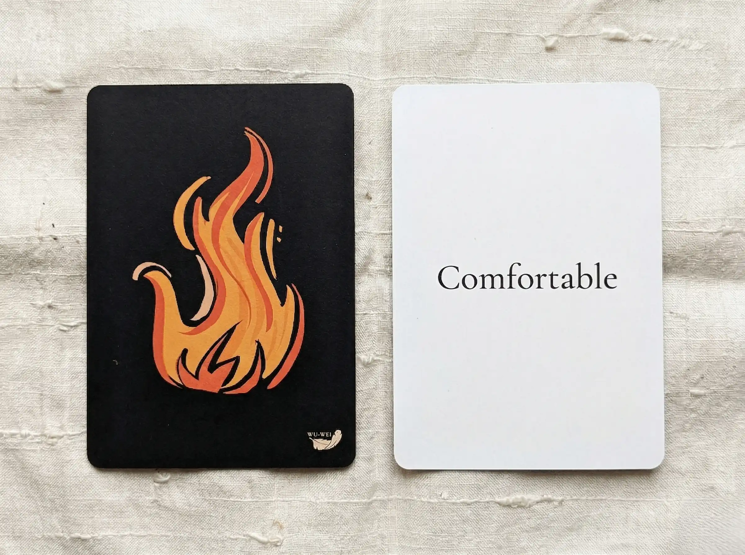 Wu Wei Cards product showing the wu wei card front and back