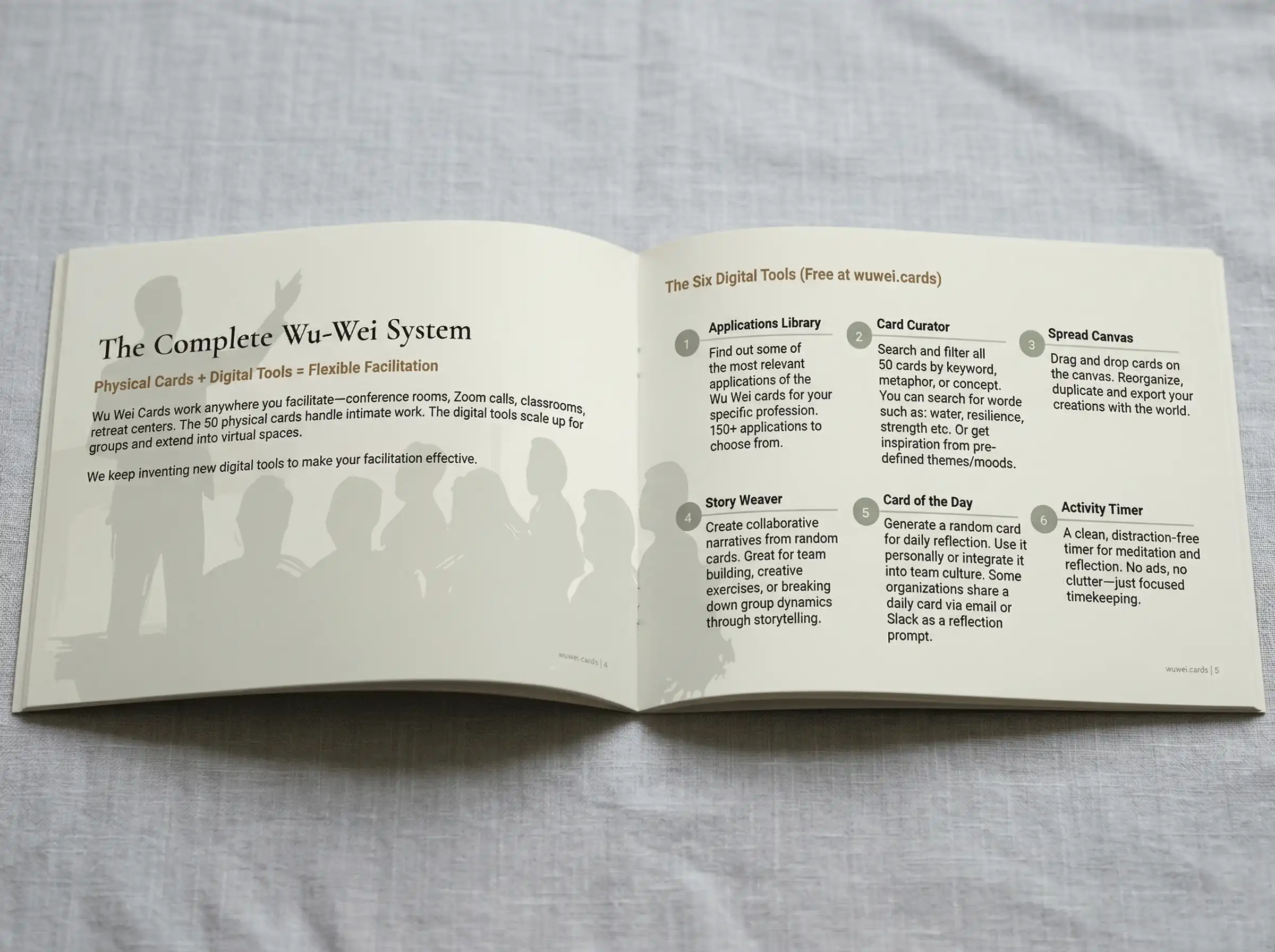 Wu Wei Cards product showing the companion guide