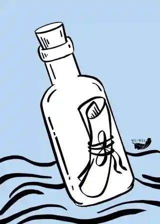 Wu Wei Card - bottle_with_note